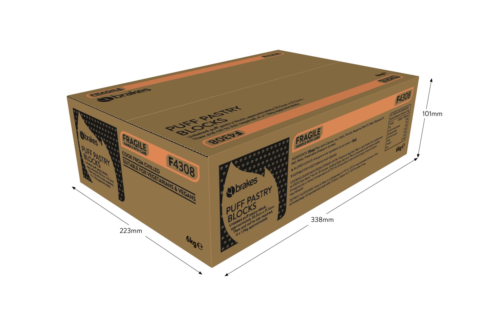Sysco Essentials Puff Pastry Blocks 1 x 4 Ready Meals Asetena Pa 