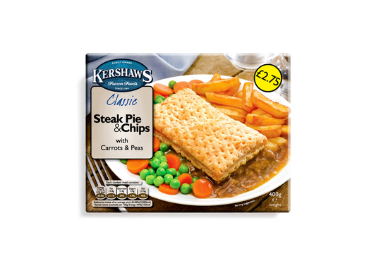 Kershaws Steak/pie UNIT 6x400g . Packed 2 units to a case.Unit Weight: 2.52 Kilos.