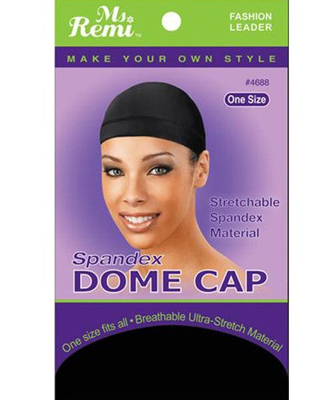 MS REMI SPANDEX DOME CAP 4688  Color Black Durags and Caps Asetena Pa 