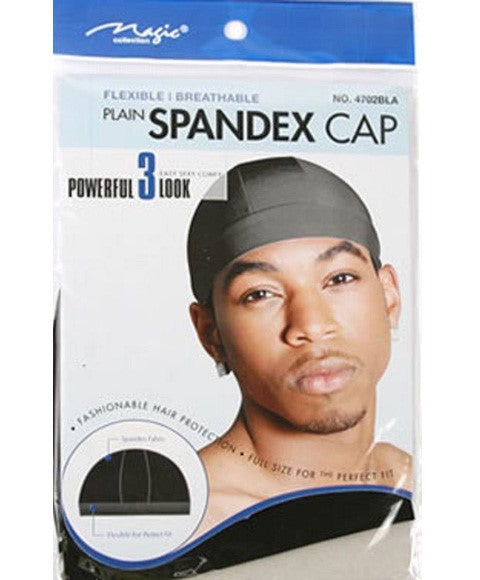 MAGIC COLLECTION FLEXIBLE SPANDEX CAP 4702  Color White Durags and Caps Asetena Pa 