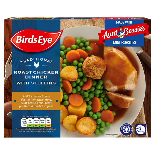 Birds Eye Traditional Roast Chicken Dinner Ready Meal 400G   400g × 6