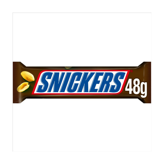 Snickers Caramel, Nougat, Peanuts & Milk Chocolate Snack Bar 48g