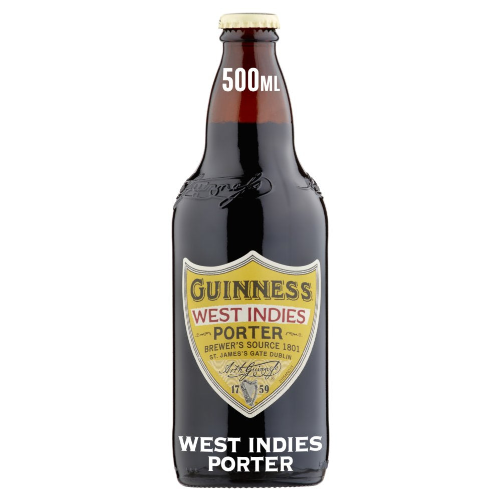 Guinness West Indies Porter Beer 6% vol 500ml Bottle   500ml × 8 × 1