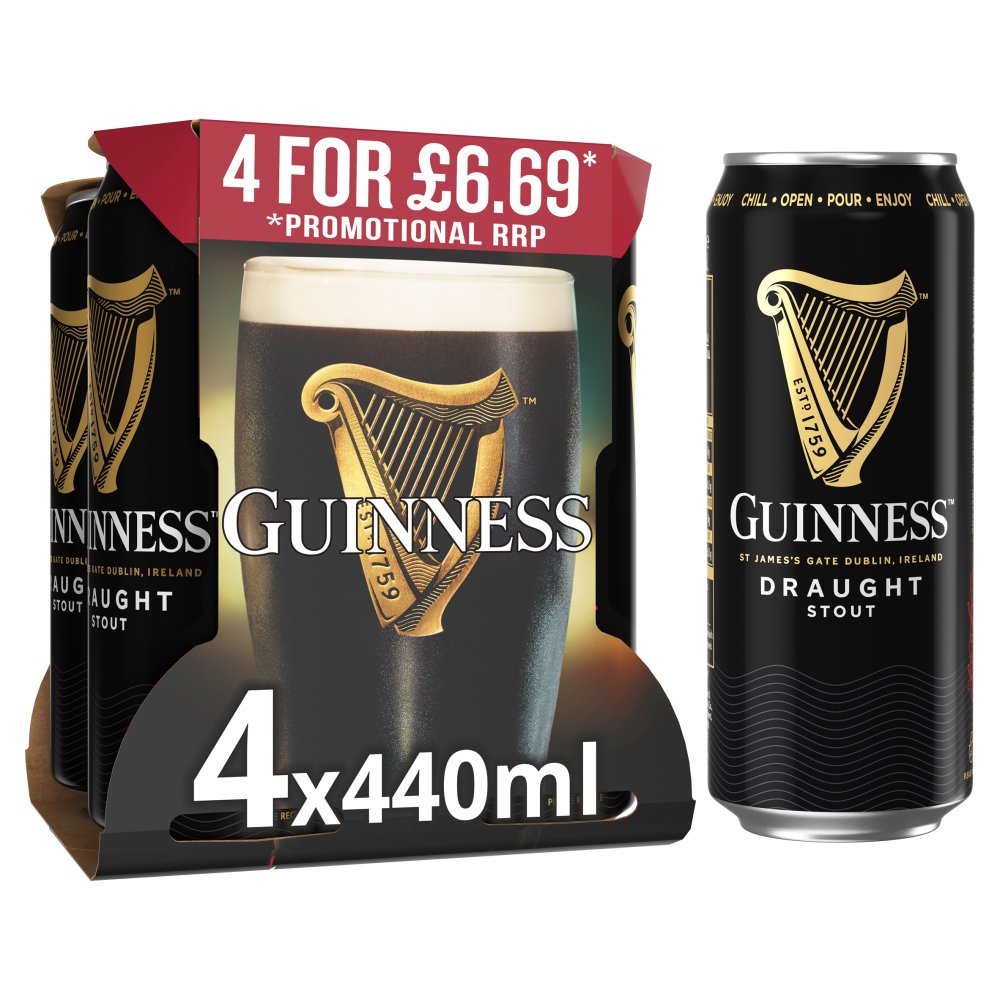 Guinness Draught In Can 4.1% vol 440ml PMP £6.69 Cans   440ml × 6 × 1