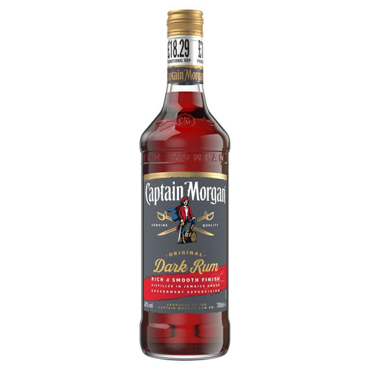 Captain Morgan Dark Rum 40% vol 70cl £18.29 PMP 06x01   70Cl × 6