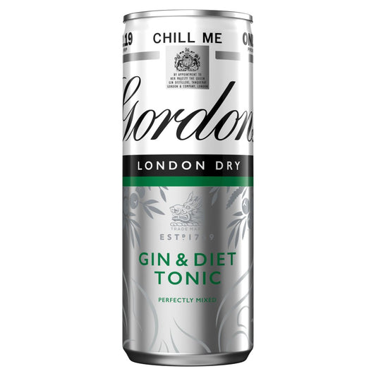Gordon's Gin & Diet Tonic 5% vol 250ml Can PMP £2.19   250ml × 12 × 1