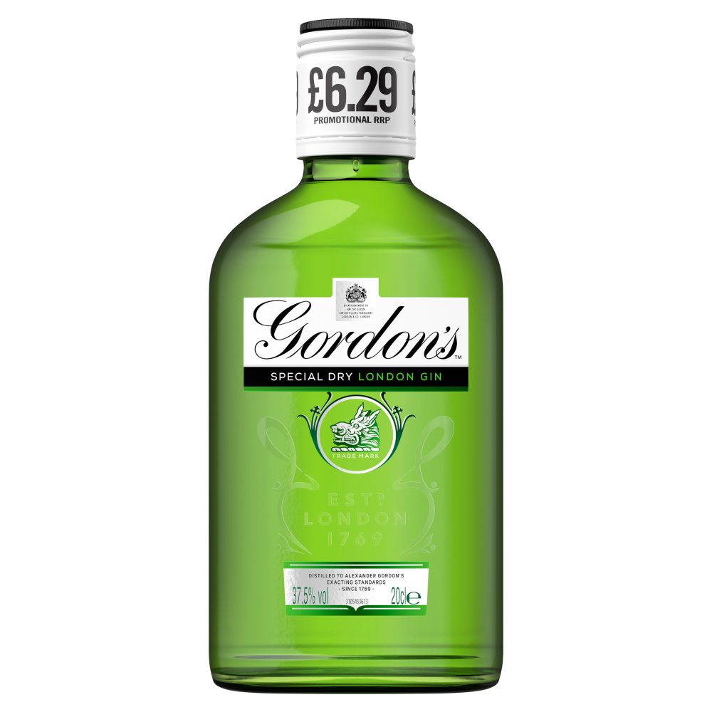 Gordon's London Dry Gin 20cl £6.29   20Cl × 48
