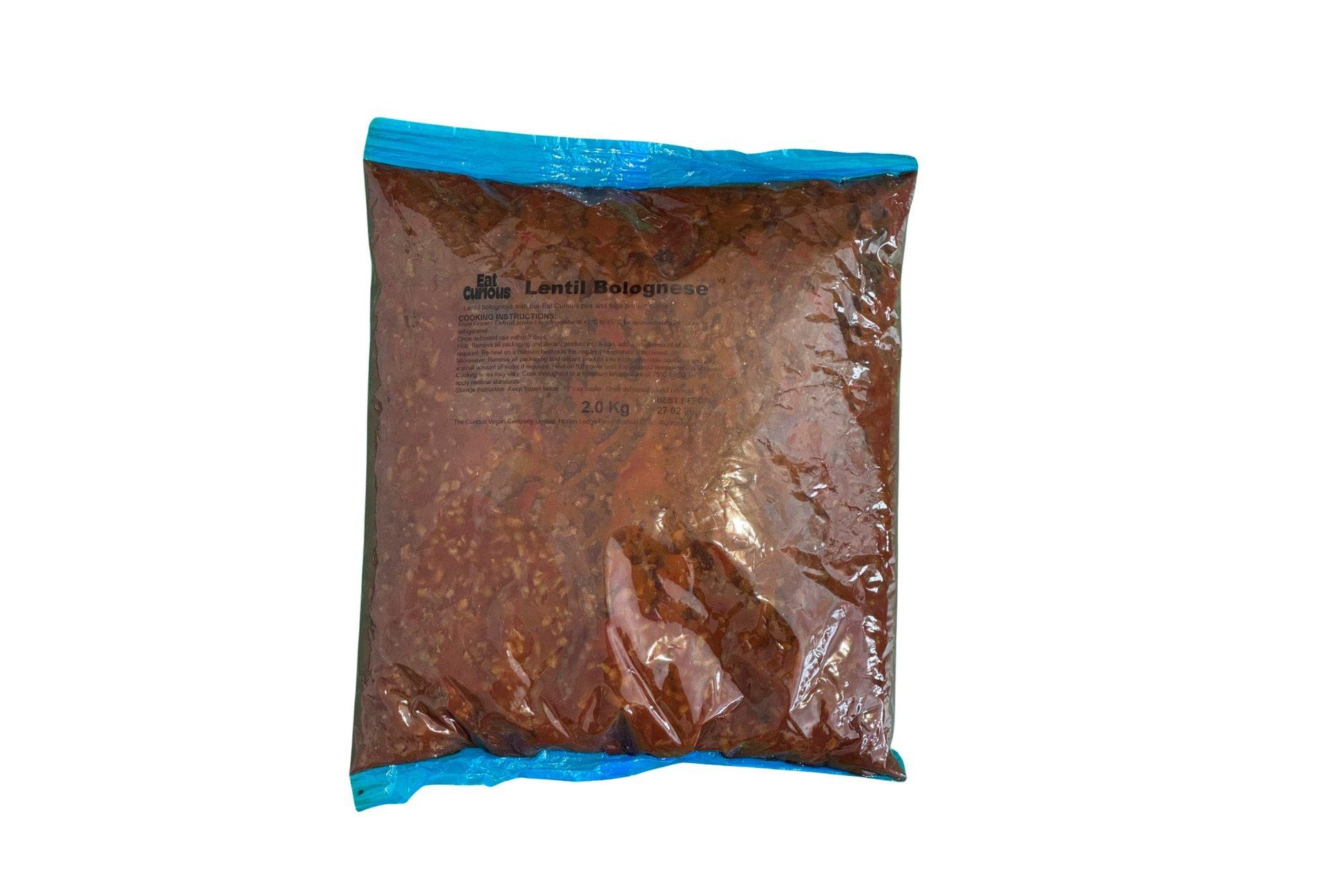 Eat Curious Lentil Bolognese 2kg 6 x 2kg Ready Meals Asetena Pa 