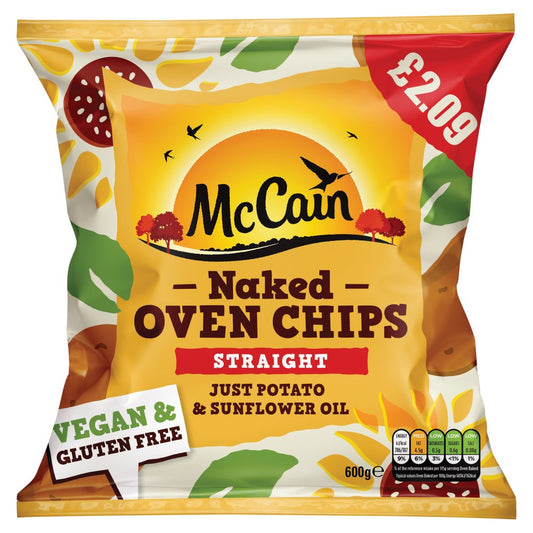 McCain Naked Oven Chips Straight 600g   600g × 1