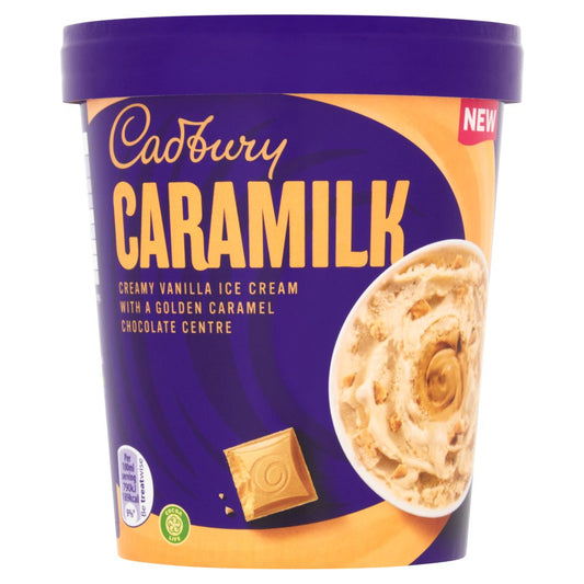 Cadbury Caramilk Creamy Vanilla Ice Cream with a Golden Caramel Chocolate Centre 480ml   480ml × 1