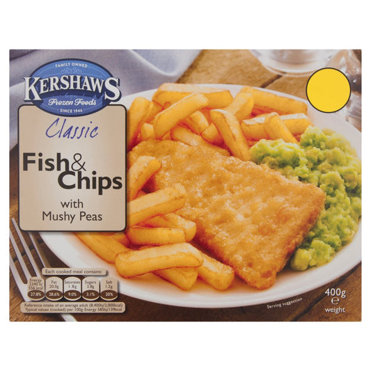 Kershaws Classic Fish & Chips with Mushy Peas 400g   400g × 1