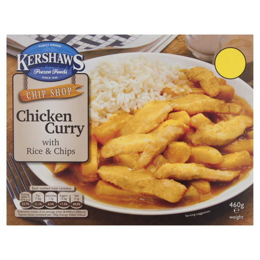 Kershaws Chip Shop Chicken Curry with Rice & Chips 460g   460g × 12