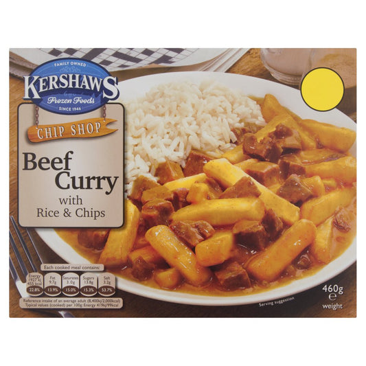 Kershaws Chip Shop Beef Curry with Rice & Chips 460g   460g × 1