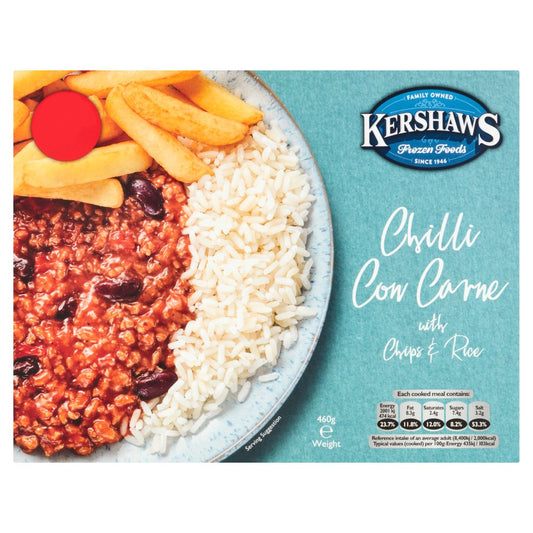 Kershaws Chilli Con Carne with Chips & Rice 460g   400g × 1