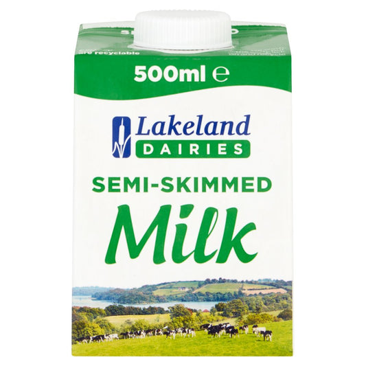 Lakeland Dairies Semi-Skimmed Milk 500ml   500ml × 12 × 1