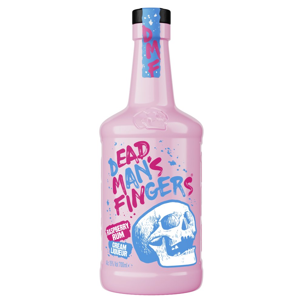 Dead Man's Fingers Raspberry Rum Cream Liqueur 700ml   70Cl × 6