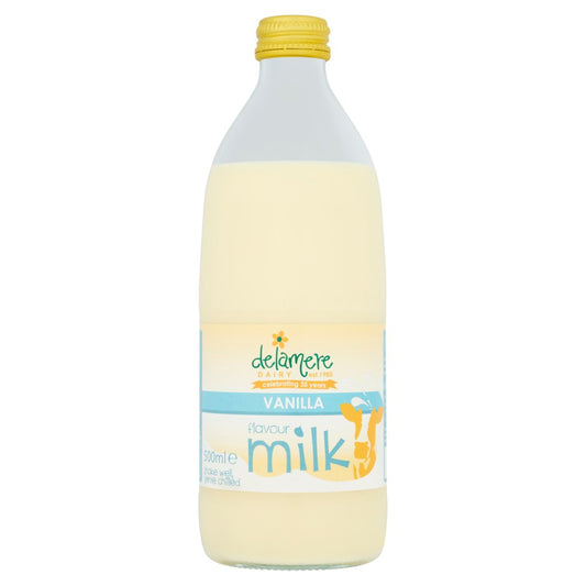 Delamere Dairy Vanilla Flavour Milk 500ml   500ml × 12