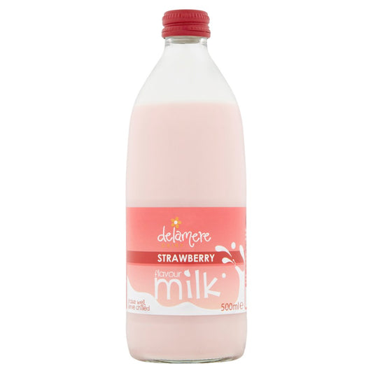 Delamere Dairy Strawberry Flavour Milk 500ml   500ml × 1