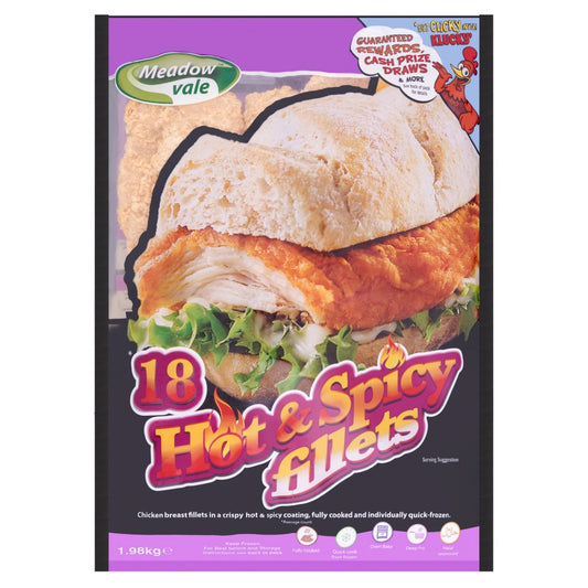 Meadow Vale Hot & Spicy Chicken Fillets 1.98kg   1.98Kg × 1