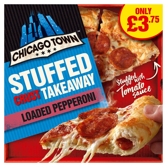 Chicago Town Takeaway Stuffed Crust Pepperoni Medium Pizza 490g (PMP)   490g × 1