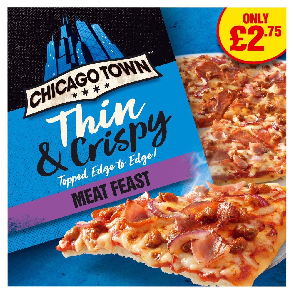 Chicago Town Thin & Crispy Meat Feast Pizza 325g (PMP)   325g × 1