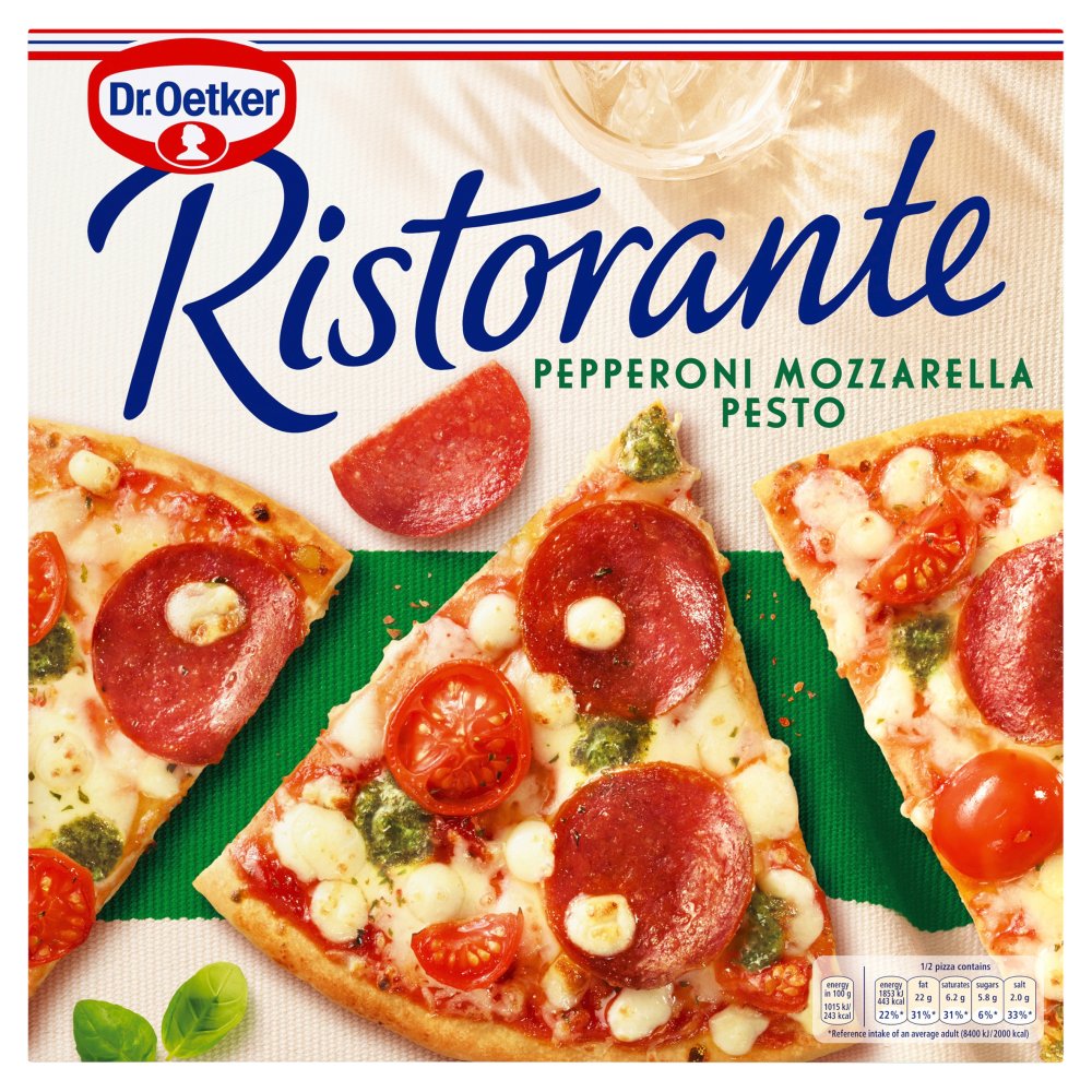 Dr. Oetker Ristorante Pepperoni Mozzarella Pesto 360g