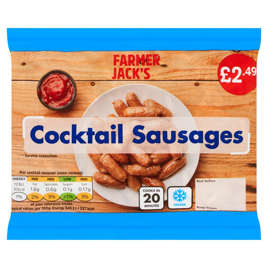 Farmer Jack's Cocktail Sausages 365g   365g × 12