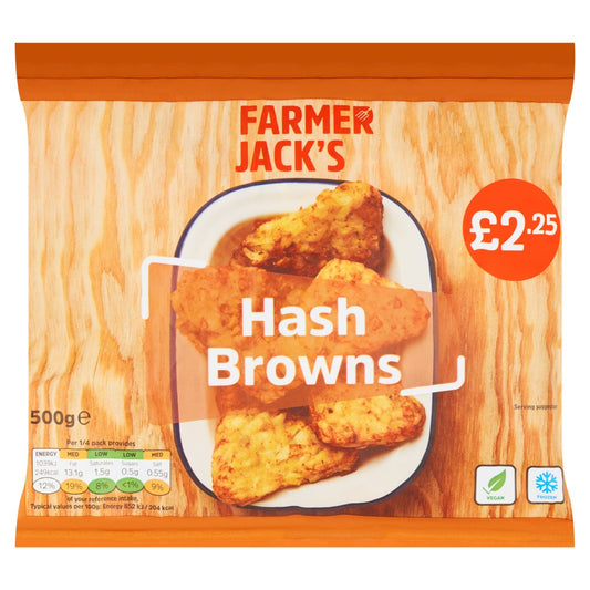 Farmer Jack's Hash Browns 500g   500g × 1