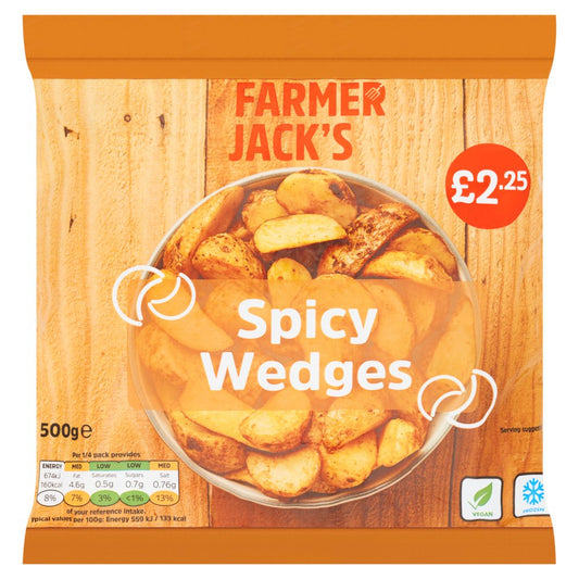 Farmer Jack's Spicy Wedges 500g   500g × 14