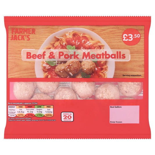 Farmer Jack's Beef & Pork Meatballs 240g   240g × 12