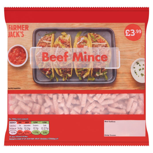 Farmer Jack's Beef Mince 400g   400g × 10