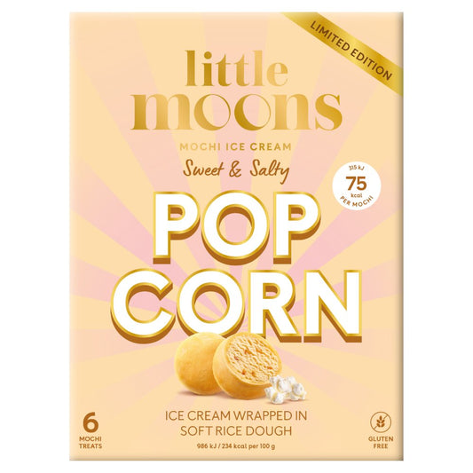 Little Moons Limited Edition Mochi Ice Cream Sweet & Salty Popcorn 6 x 32g (192g)   6pk × 1