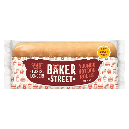 Baker Street 4 Jumbo Hot Dog Rolls   4pk × 1