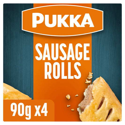 PUKKA 4 Sausage Rolls 360g   4pk × 12