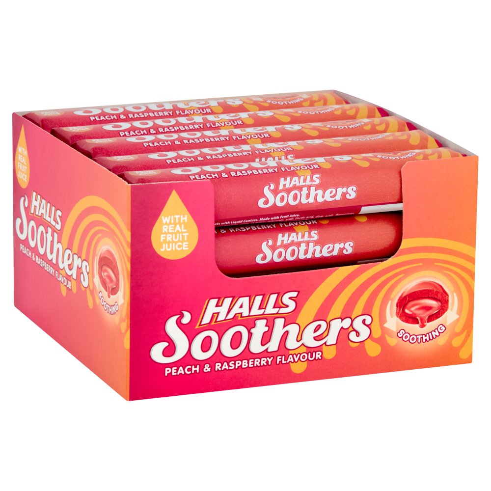 Halls Soothers Peach & Raspberry Flavour 45g