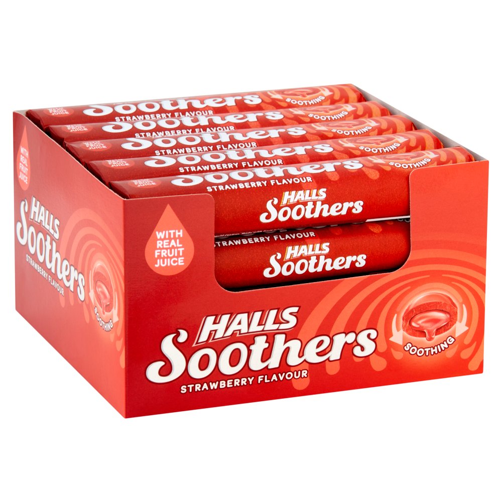 Halls Soothers Strawberry Flavour 45g