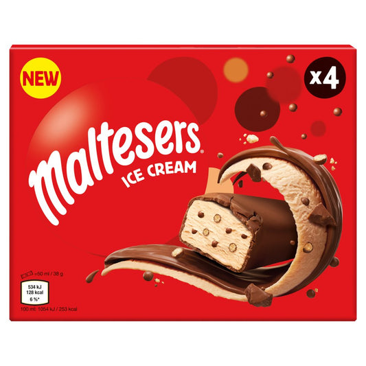Maltesers Ice Cream Bar 4 Pack   4pk × 10