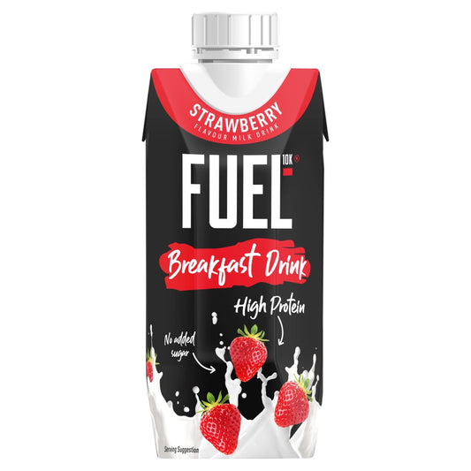 FUEL10K Strawberry Flavour Milk Drink 330ml   330ml × 8 × 1