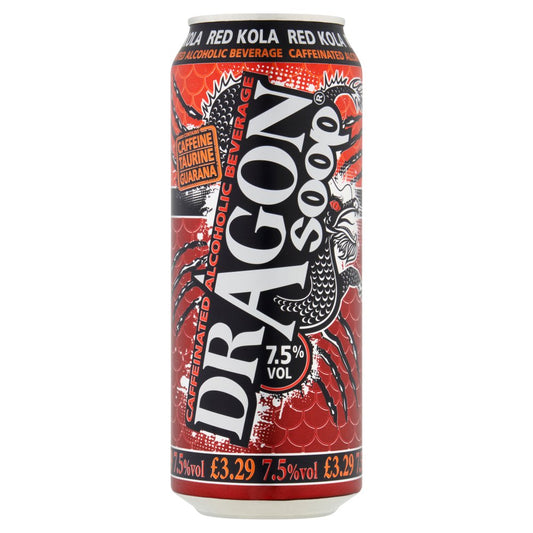 Dragon Soop Caffeinated Alcoholic Beverage Red Kola 500ml   500ml × 8 × 1