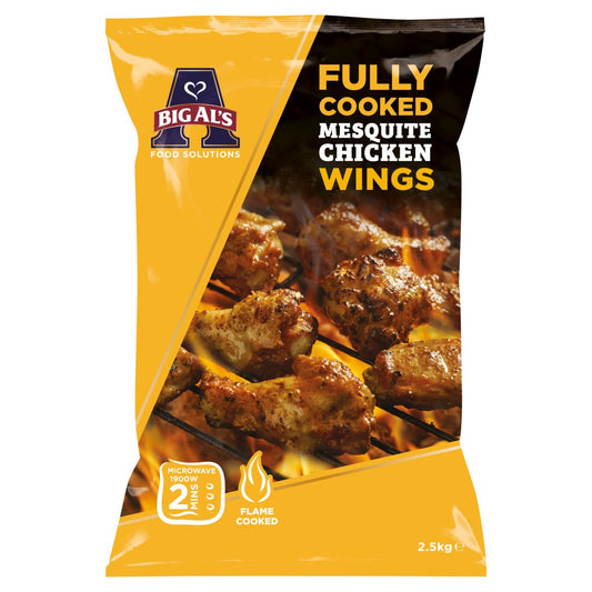 Big Al's Fully Cooked Mesquite Chicken Wings 2.5kg   2.5Kg × 2