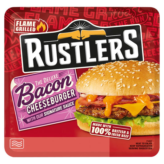 Rustlers The Deluxe Bacon Cheeseburger 191g   191g × 4
