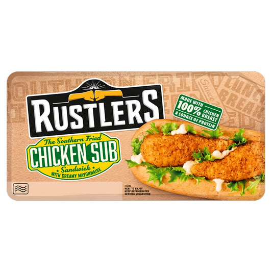 Rustlers The Southern Fried Chicken Sub Sandwich with Creamy Mayonnaise 158g   158g × 1