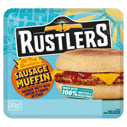 Rustlers All Day Breakfast Sausage Muffin 155g   177g × 4