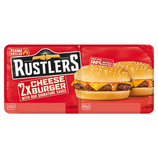 Rustlers 2 Flame Grilled Cheese Burger 264g   264g × 1