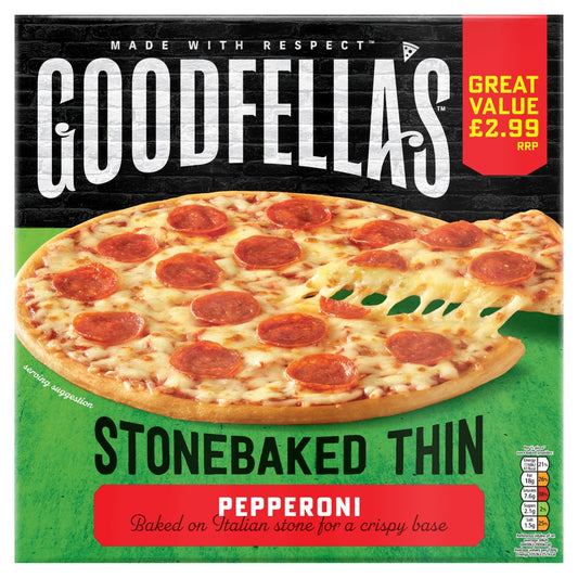 Goodfella's Stonebaked Thin Pepperoni 332g   332g × 7
