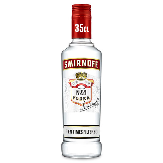 Smirnoff No. 21 Vodka Red Label 37.5% vol 35cl Bottle   35Cl × 6