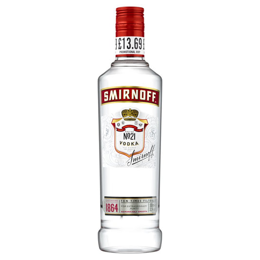 Smirnoff No.21 Vodka 37.5% vol 50cl Bottle PMP £13.69   50Cl × 1