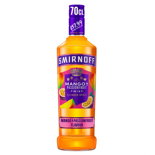 Smirnoff Mango & Passionfruit Twist Vodka Based Flavoured Spirit Drink 35% 70cl PMP £17.99   70Cl × 6