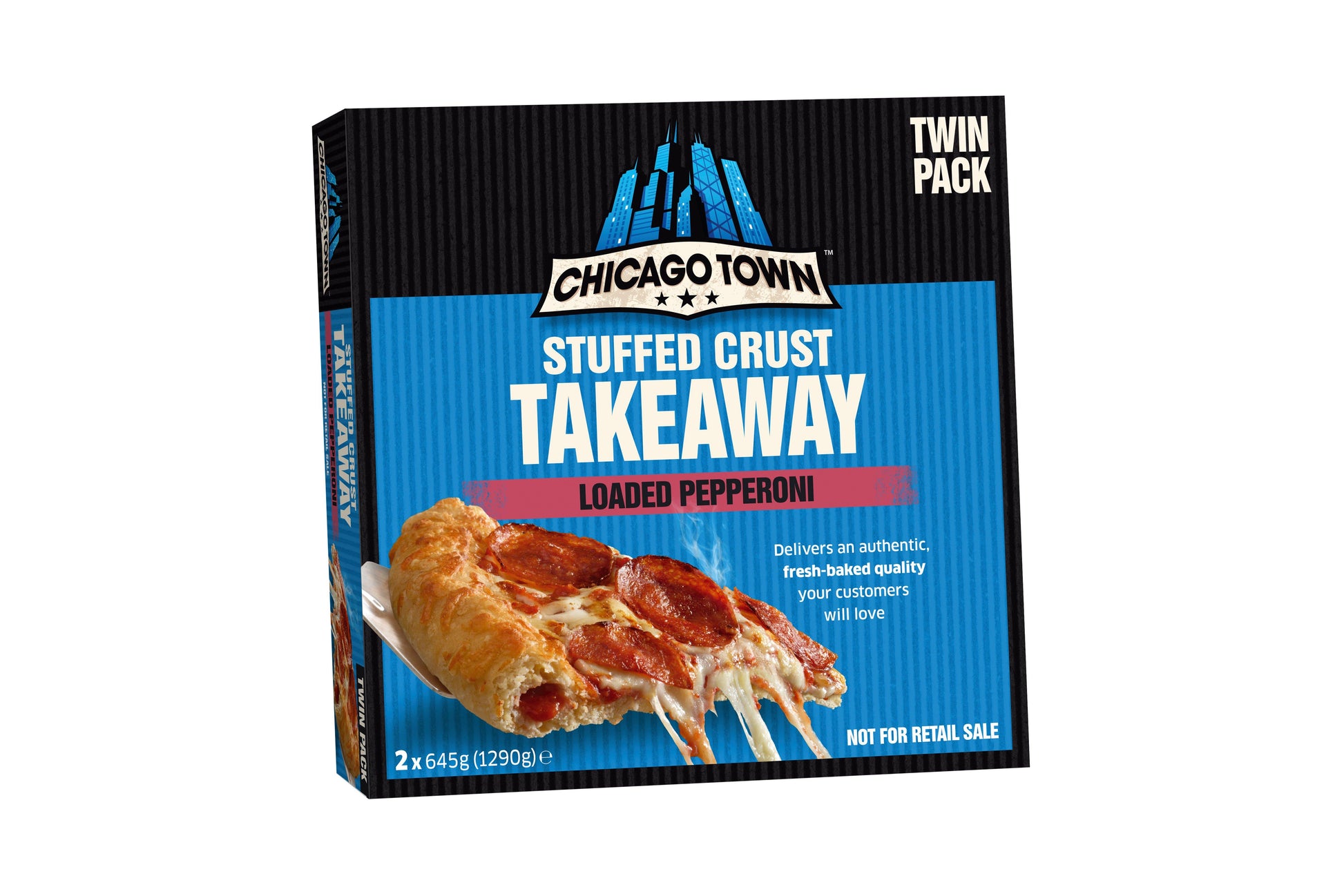 Chicago Town Takeaway Stuffed Crust Pepperoni Pizza 2 x 4 Ready Meals Asetena Pa 
