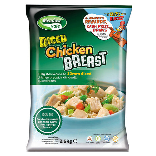 Meadowvale Diced Chicken Breast   2.5Kg × 1